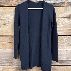 J. McLaughlin 100% Cashmere open front cardigan, Black, XS